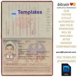 germany passport template,editable in photoshop.psd fake template,pay by bitcoin,paypal or card