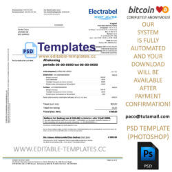 belgium electrabel gas and electricity bill template,editable in photoshop.psd fake template,pay by bitcoin,paypal or card