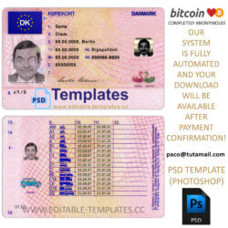 denmark driver license template,editable in photoshop.psd fake template,pay by bitcoin,paypal or card