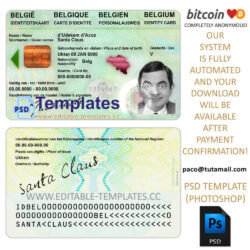 belgium id template,editable in photoshop.psd fake template,pay by bitcoin,paypal or card