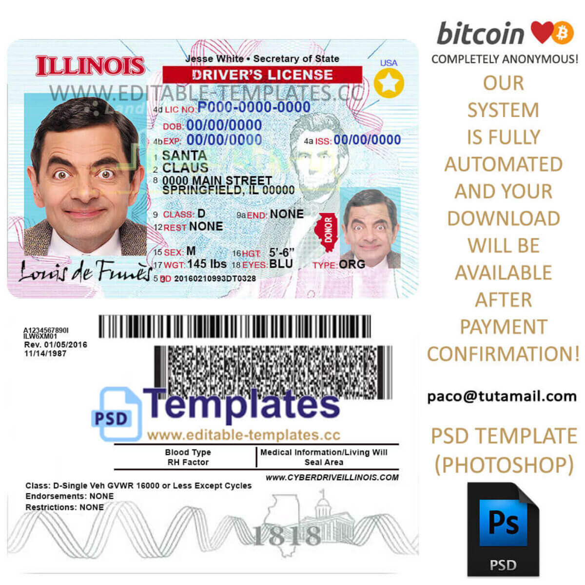 Illinois Driving Licence 