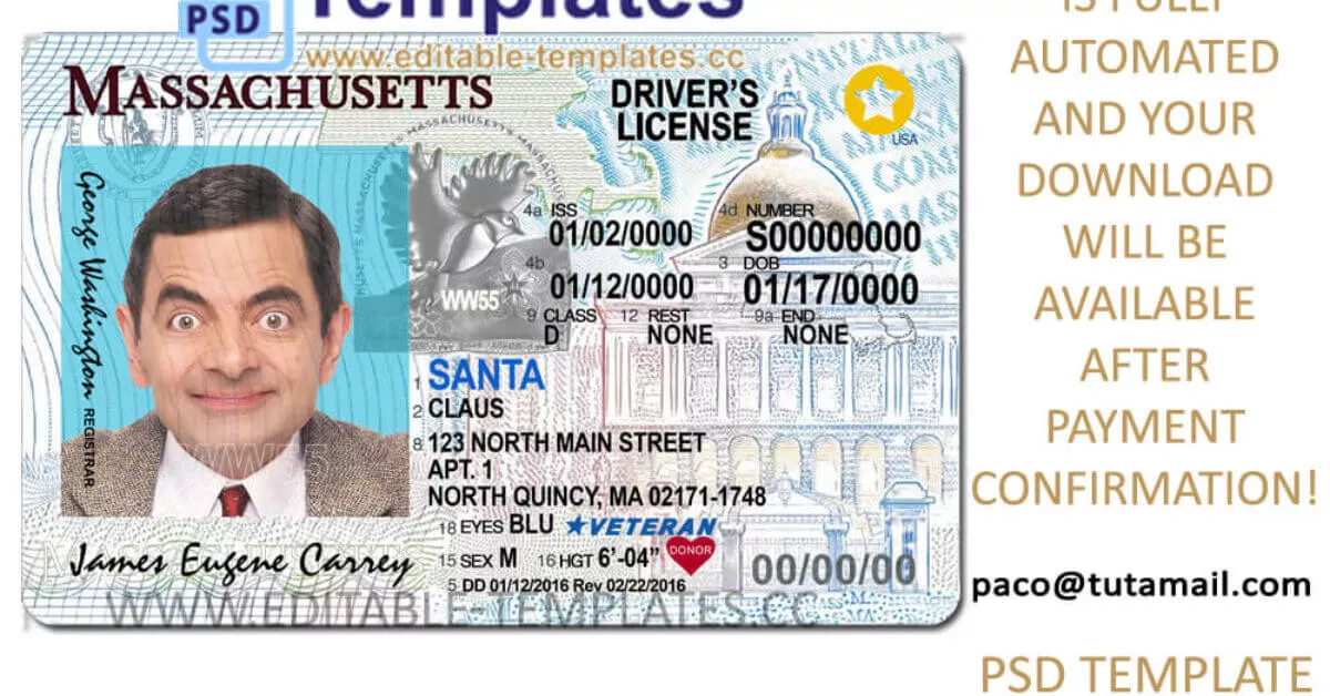 Massachusetts Driving Licence Template Editable Templates Massachusetts Driving Licence Template Editable Templates