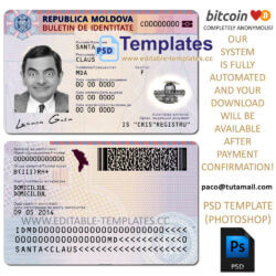 republica moldova, moldavian id template, editable in  photoshop. psd fake template, pay by bitcoin, paypal or card