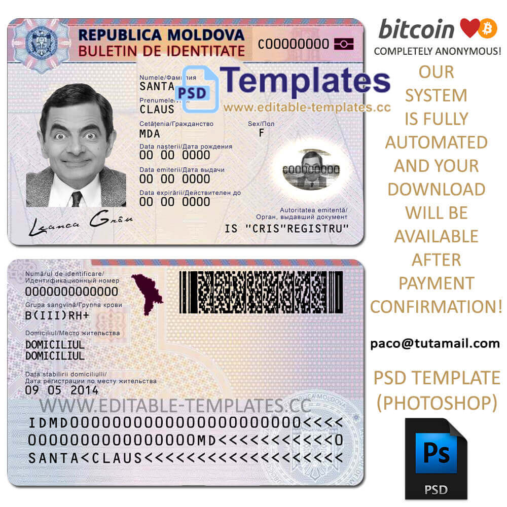 Moldavian ID Template | Editable-Templates