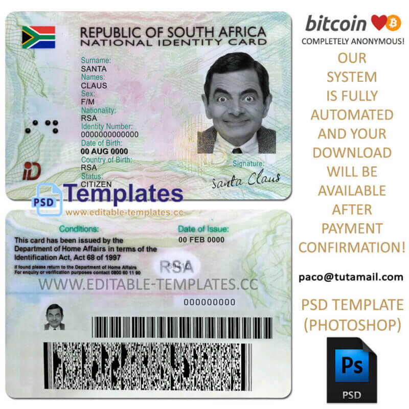Fake Id Number South Africa