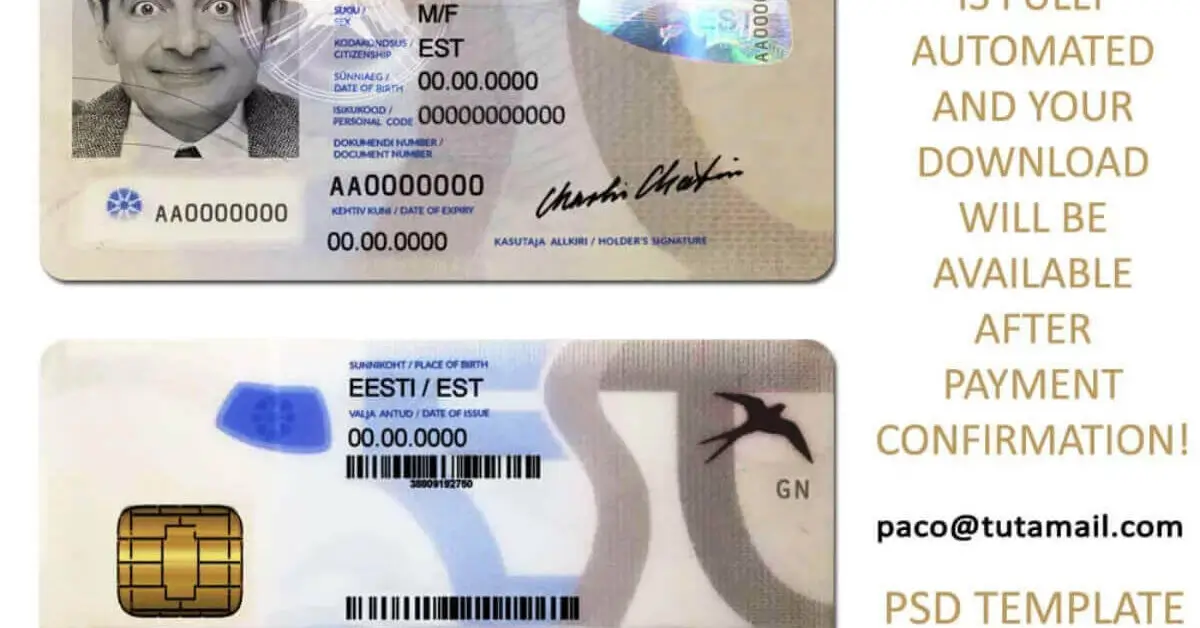 Estonia ID Template v1 EditableTemplates