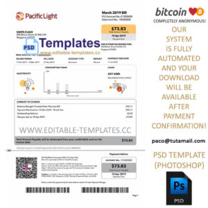 singapore pacific light bill template, editable in photoshop. psd fake template, pay by bitcoin, paypal or card