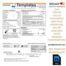 discover statement template,editable in photoshop.psd fake template,pay by bitcoin,paypal or card