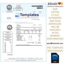 florida bill template,editable in photoshop.psd fake template,pay by bitcoin,paypal or card