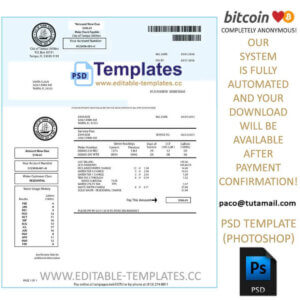 florida bill template,editable in photoshop.psd fake template,pay by bitcoin,paypal or card