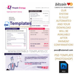 australia people energy bill template,editable in photoshop.psd fake template,pay by bitcoin,paypal or card