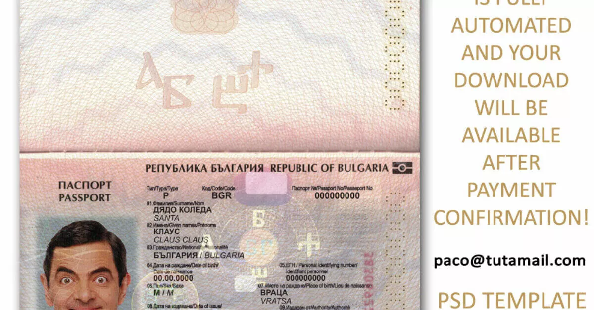 Bulgaria Passport Template Editable Templates   Bulgaria Bulgarian Blank Sample Passport Template Editable 1200x628 Cropped.webp