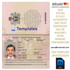 Nigeria Passport Template Editable Templates Nigeria Passport Template Editable Templates