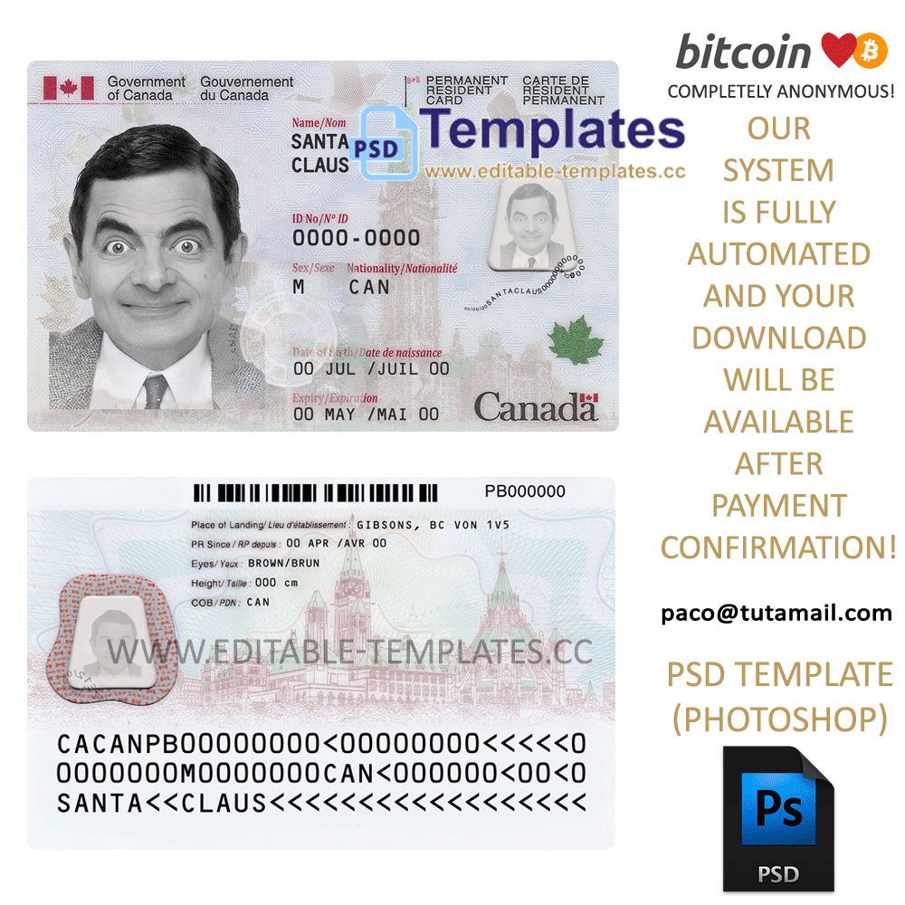 Canada PR Template Editable Templates
